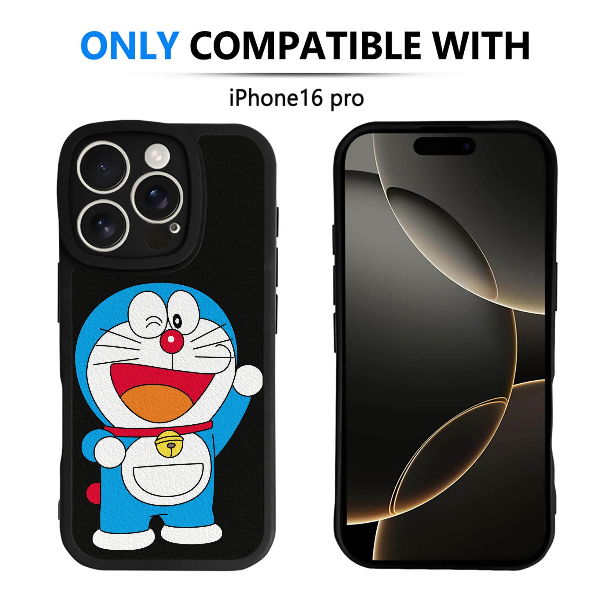 （画像用） ドラえもん Doraemon 【iPhone 16シリーズ対応】シリコンスマホケース（レザー調） 材質：シリコン